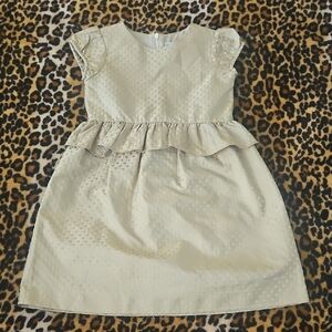Luli & Me Girls Gold Polka Dot Formal Dress, Size 4
